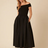 Nobody's Child Bardot Midi Dress Plain