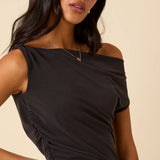 Nobody's Child Bethany Black Midi Dress Plain