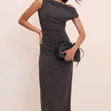 Nobody's Child Bethany Black Midi Dress Plain