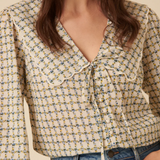 Nobody's Child Birdie Floral LS Blouse