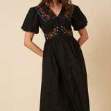 Nobody's Child Birdie Midi Dress Penny Embroidery