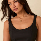 Nobody's Child Black Marina Midi Dress