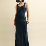 Nobody's Child Black Monika Satin Slip Maxi Dress