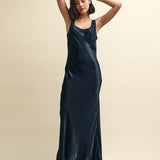 Nobody's Child Black Monika Satin Slip Maxi Dress