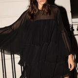 Nobody's Child Black Ruffled Ret Mini Dress