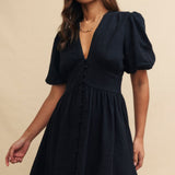 Nobody's Child Black Starlight Mini Dress
