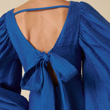 Nobody's Child Blue Balloon Sleeve Zendaya Dress