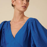 Nobody's Child Blue Balloon Sleeve Zendaya Dress