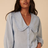 Nobody's Child Blue Emmie Blouse