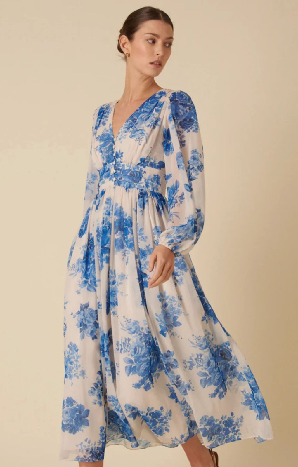 cream floral anya midi dress product info and reviews Rent Nobody's Child Yellow Floral Anya Midi Dress