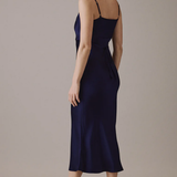 Nobody's Child Navy Blue Trixie Midaxi Dress Plain