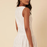 Nobody's Child Broderie Angalise White Claudia Mini Dress