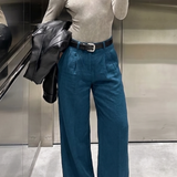 Nobody's Child Dark Wash Wide Leg Ava Trousers