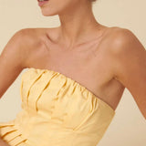 Nobody's Child Butter Yellow Bandeau Emmett Midi Dress