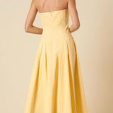 Nobody's Child Butter Yellow Bandeau Emmett Midi Dress