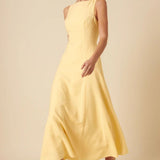 Nobody's Child Butter Yellow Sleeveless Reign Midi Dress