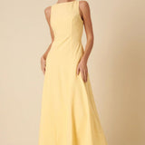 Nobody's Child Butter Yellow Sleeveless Reign Midi Dress