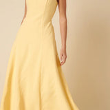 Nobody's Child Butter Yellow Sleeveless Reign Midi Dress