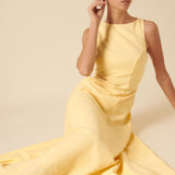 Nobody's Child Butter Yellow Sleeveless Reign Midi Dress