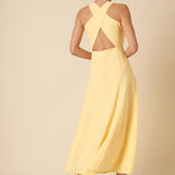 Nobody's Child Butter Yellow Sleeveless Reign Midi Dress