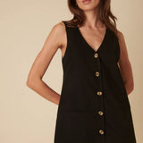 Nobody's Child Claudette Pinny Mini Dress Plain