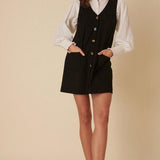 Nobody's Child Claudette Pinny Mini Dress Plain