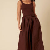 Nobody's Child Brown Colorado Midi Dress Plain