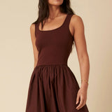 Nobody's Child Brown Colorado Midi Dress Plain