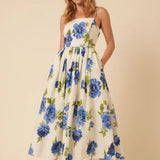 Nobody's Child Cream Floral Madeline Midi Dress