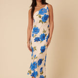Nobody's Child Cream One Shoulder Floral Ellis Midi Dress