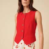Nobody's Child Red Crew Neck Waistcoat