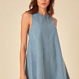 Nobody's Child Denim Lily Swing Dress Plain