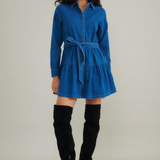 Nobody's Child Denim Ls Ester Mini Dress Plain