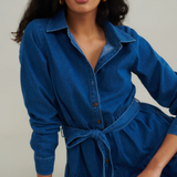 Nobody's Child Denim Ls Ester Mini Dress Plain
