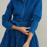 Nobody's Child Denim Ls Ester Mini Dress Plain