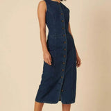 Nobody's Child Denim Ned Midi Dress