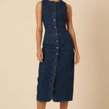 Nobody's Child Denim Ned Midi Dress