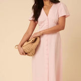 Nobody's Child Denim Rosie Midi Dress Plain