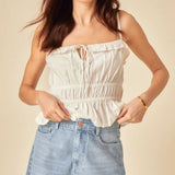 Nobody's Child Blue Denim Scallop Short