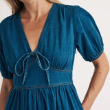 Nobody's Child Denim Short Sleeve Astra Midi Dress