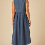 Nobody's Child Denim Sl Eden Midi Dress Plain