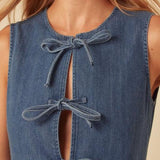 Nobody's Child Denim Sl Eden Midi Dress Plain