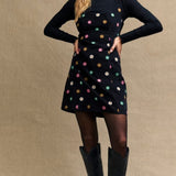 Nobody's Child Fearne Cotton Black Cord Valentina Embroidered Mini Dress