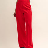 Nobody's Child Fearne Cotton Red Tailored Straight Leg Trousers