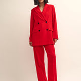Nobody's Child Fearne Cotton Red Tailored Straight Leg Trousers