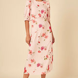 Nobody's Child Felicia Midi Dress Malika Floral Pink