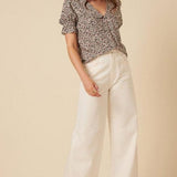 Nobody's Child Full Length Stretch Cream Palazzo Jean
