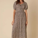 Nobody's Child Geniveve Midi Dress Polly Rose White