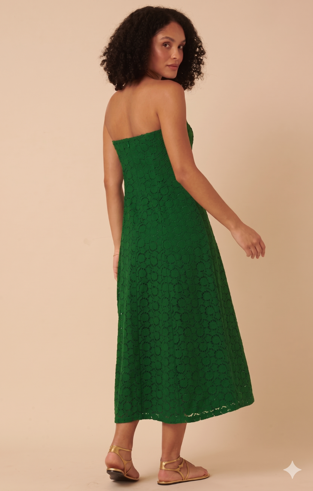 slim fit dress slacks Broderie Anglaise Exquisite Green Ruched Dress Size 8-16 – Iluvmemost main image 0