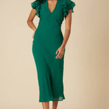 Nobody's Child Green Frill Layla Midaxi Dress